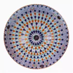 ⁦طبق مسطح عدد 3 لمبة صناعة يدوية من الموزايك⁩ - الصورة ⁦4⁩