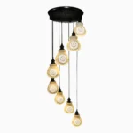 Mosaic Handmade Pendant Ceiling Hanging Light E27 - 8 lamps - Slate Shape